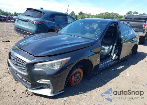 2018 Infiniti Q50 3.0T Red Sport 400 z USA, uszkodzony, nr VIN JN1FV7AP3JM460198